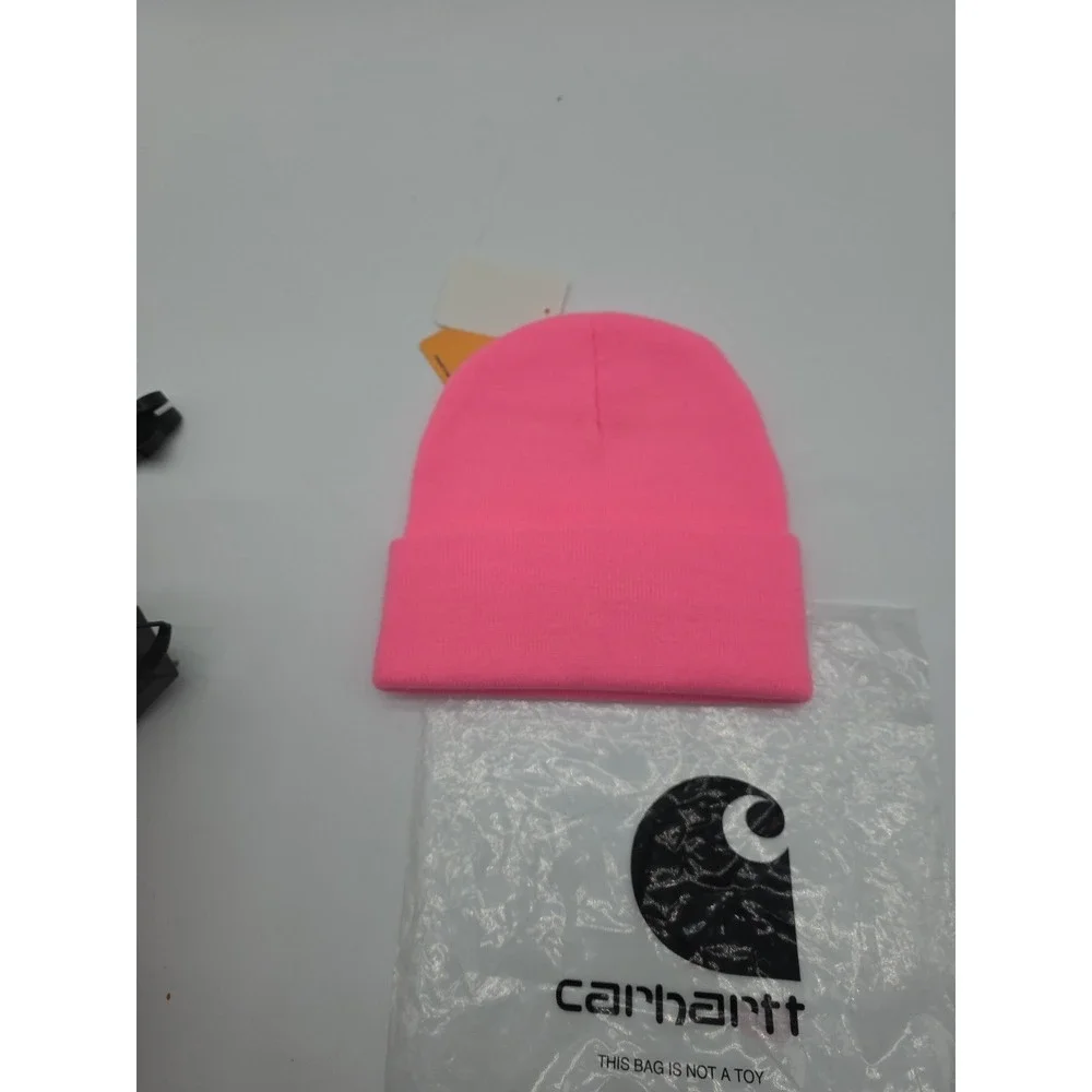 Carhartt Unisex Pink Knit Cuffed Beanie Hat  One Size NWT